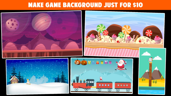 I will create cool 2d backgrounds and assets for your game
