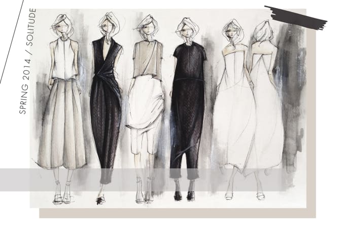 I will create fashion flat sketches, mood board and collections