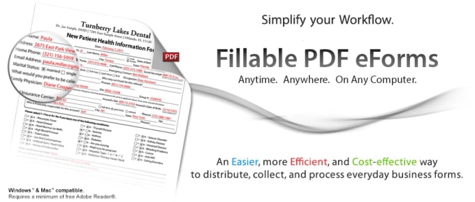 I will create pdf or fillable pdf forms
