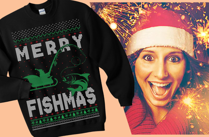 I will create ugly christmas sweater and sweatshirt design