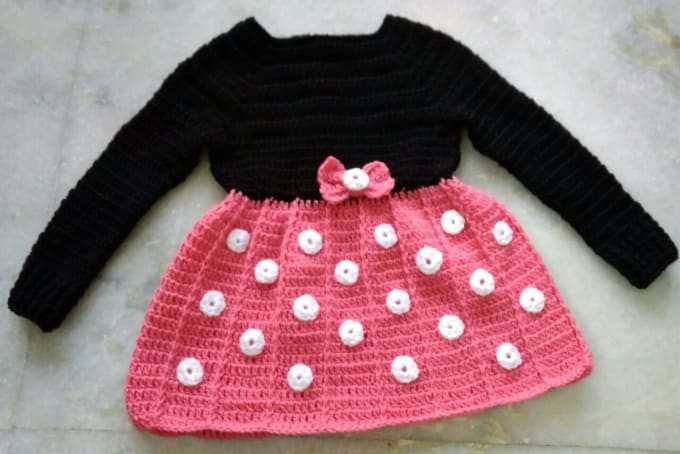 I will crochet handmade baby dress