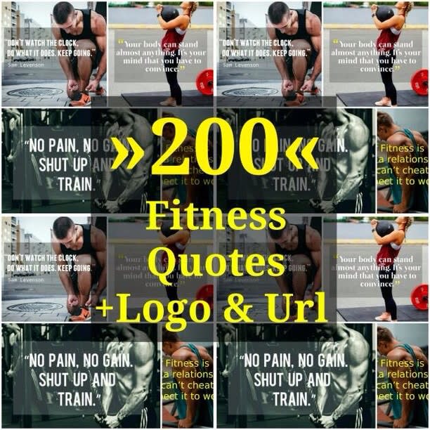 I will design 200 motivation fitness images quotes with your logo