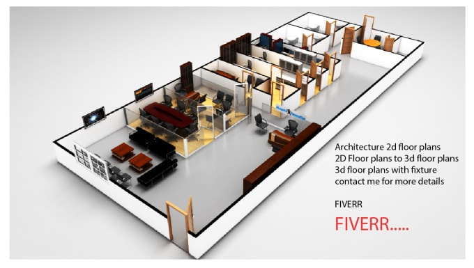 I will design 3d floor plans and rendering