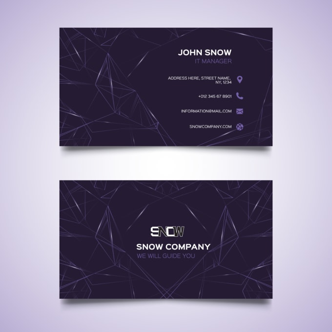 I will design a cool bussiness card for you