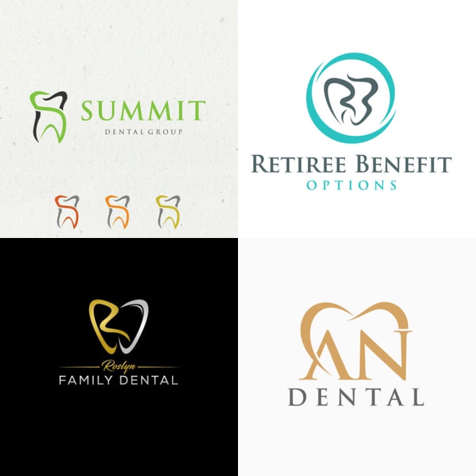 I will design a modern letter based dental logo