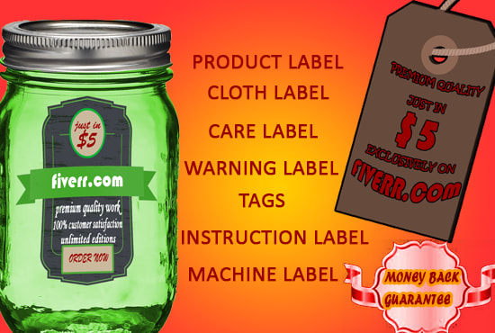 I will design all kind of product label cloth label and tags