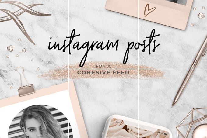 I will design an attractive set of instagram posts or templates