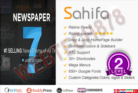 I will design and develop WordPress site use Newspaper8, Sahifa Theme