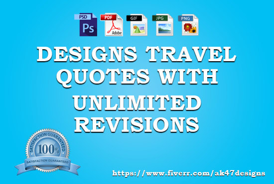 I will design high quality travel quotes for social media