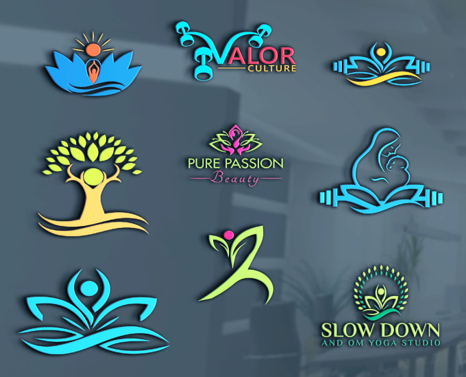 I will design natural health,yoga, fitness and wellness logo