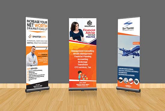 I will design outstanding roll up and advertising banner
