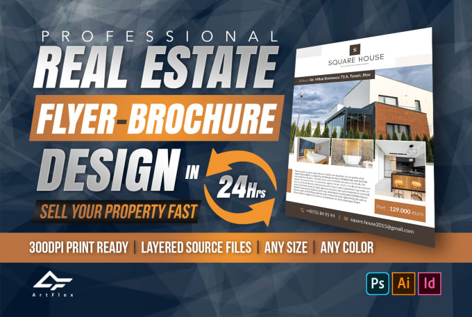 I will design stunning real estate flyers and brochures in 24hrs