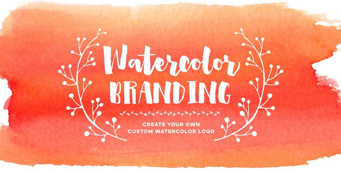 I will design watercolor logo for you