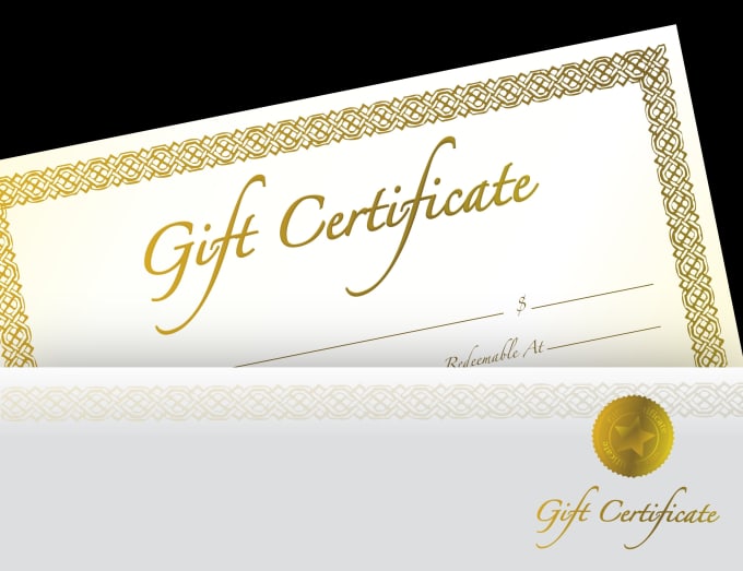 I will do a gift voucher, gift certificate, coupon