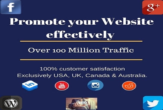 I will do an effective website promotion on social media