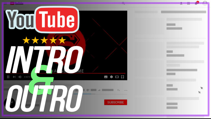 I will do an eye catching youtube intro and outro end screen