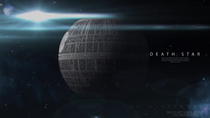 I will do logo reveal on death star and space youtube intro video