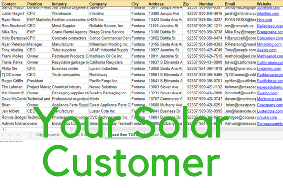 I will do targeted solar lead for you