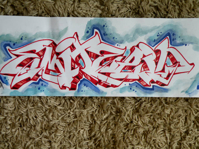 I will draw a graffiti sketch of your name