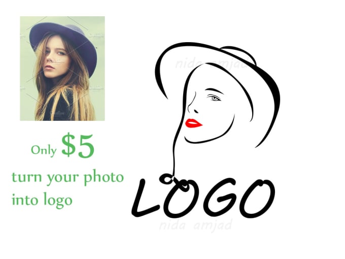 I will draw amazing minimalist sleek logo design from your photo