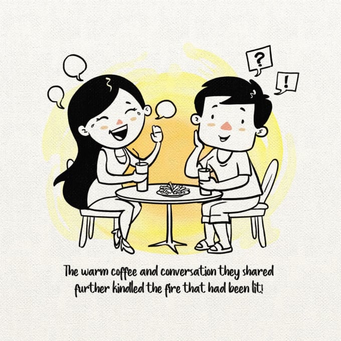 I will draw your love story into a cartoon booklet