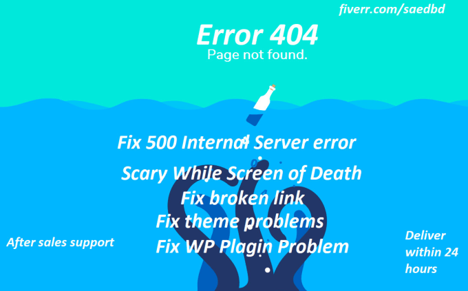 I will fix 404 page not found and 500 internal server error