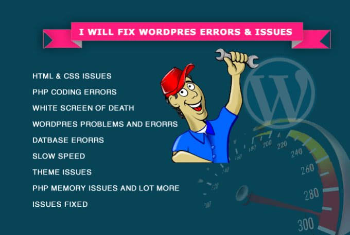 I will fix wordpress errors and issues