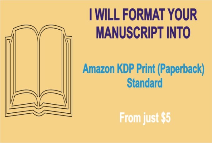 I will format your manuscript to amazon print standards