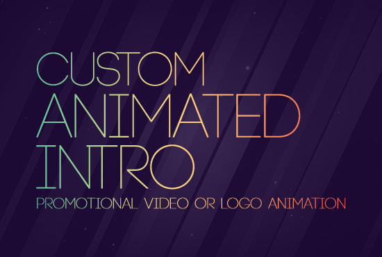 I will make a promotional animated video