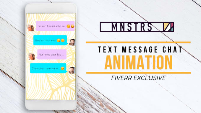 I will make a text messages chat animation