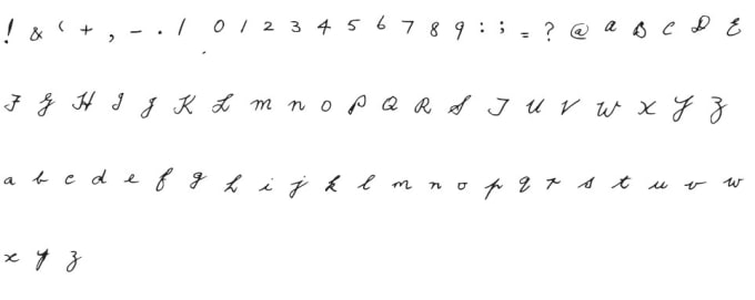 I will make font from your hand writing