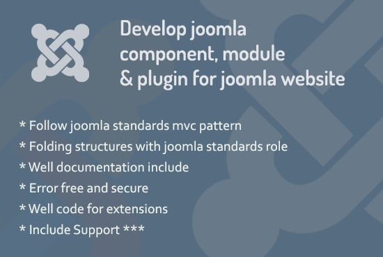 I will make joomla component, module, plugin for joomla website
