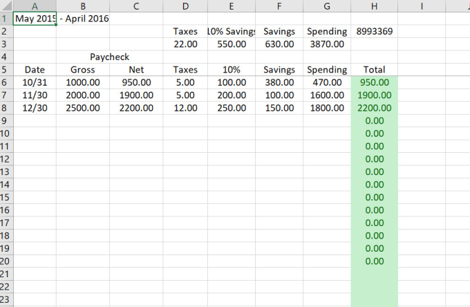 I will personalize an excel sheet for your financial planning