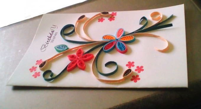 I will post handmade quilling card