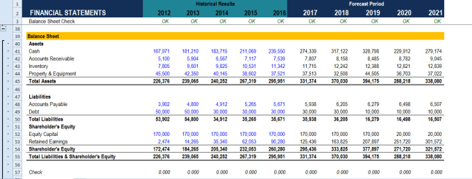 I will premium financial statement templates