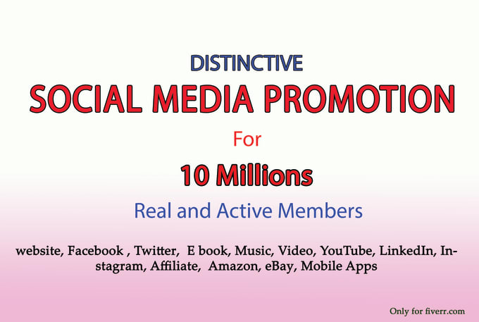 I will promote anything for real social media users