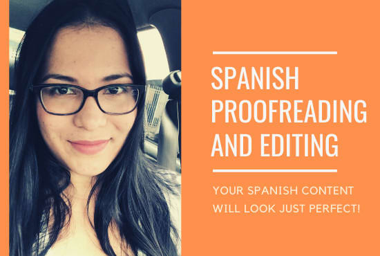 I will proofread and edit your spanish text