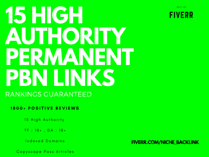 I will provide high authority tf cf 25 permanent pbn links