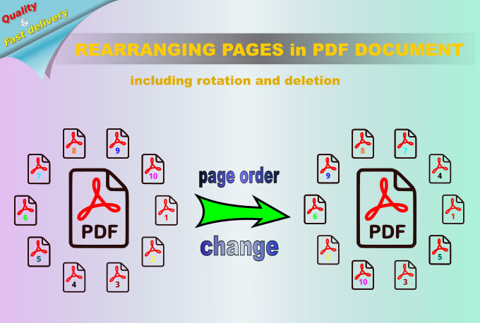 I will rearrange pages in your PDF document