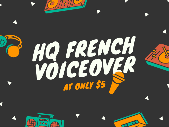 I will record a professional french voiceover in hq
