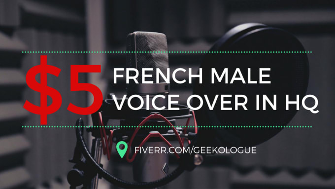 I will record any french male voiceover in hq