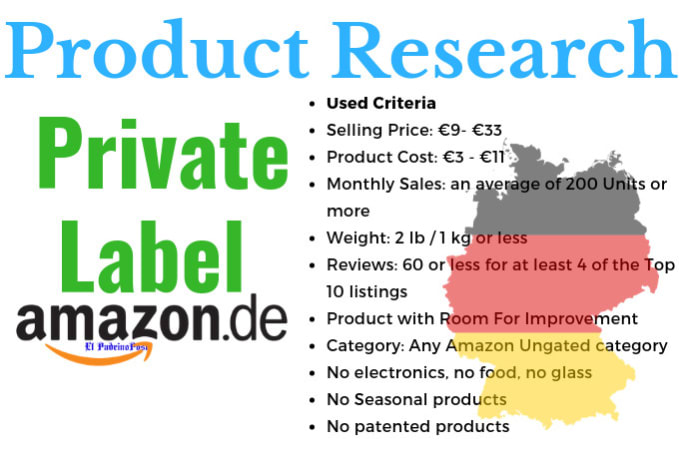 I will research german amazon fba private label best selling products