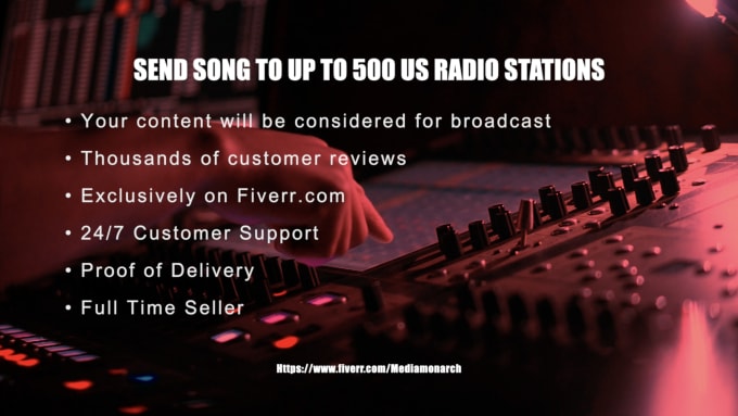 I will send your song to up to 550 USA radio stations