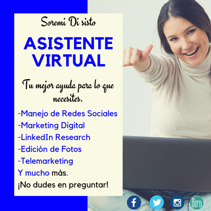 I will virtual assistant asistente virtual