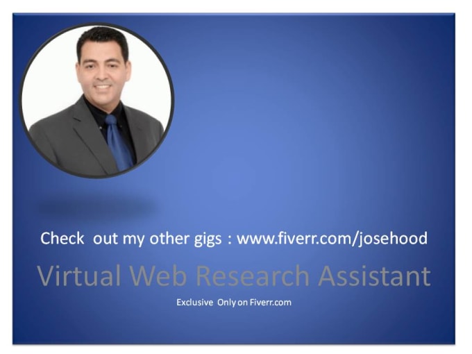 I will virtual web research assistant
