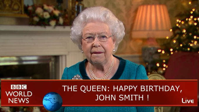 I will wish a happy birthday  from queen elizabeth