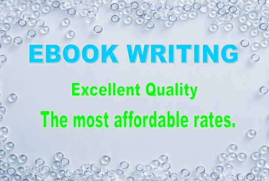 I will write an ebook for you