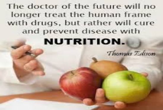 I will write articles on health, nutrition and diet plans