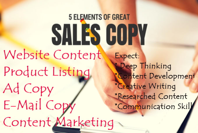 I will write Sales Copy and Website Content