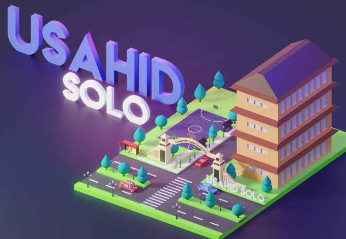 I will create 3d model with isometric style